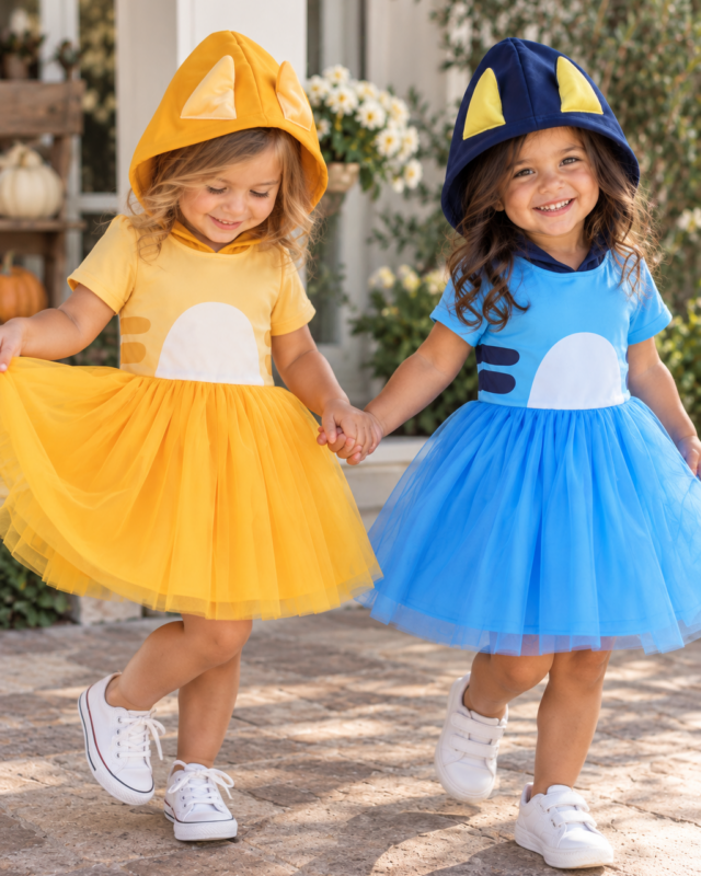 Bluey & Bingo Puppy Pals Hooded Tutu Dress Collection
