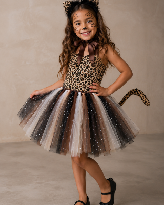 Wild at Heart Safari Cheetah Twirl Dress Set