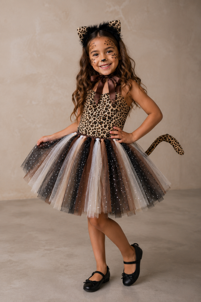 Wild at Heart Safari Cheetah Twirl Dress Set