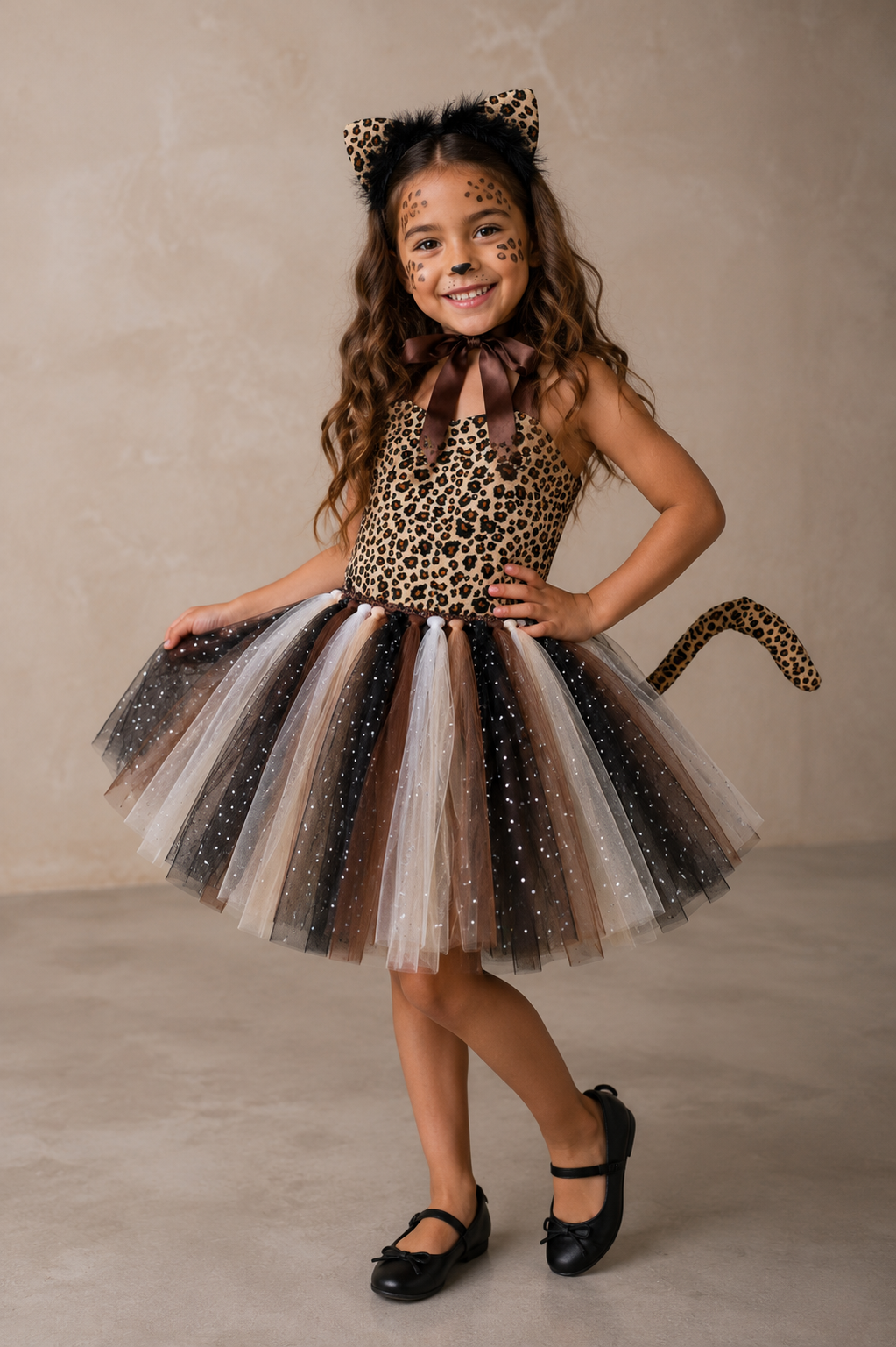 Wild at Heart Safari Cheetah Twirl Dress Set