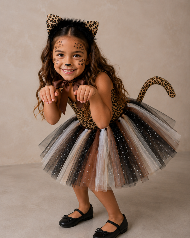 Wild at Heart Safari Cheetah Twirl Dress Set