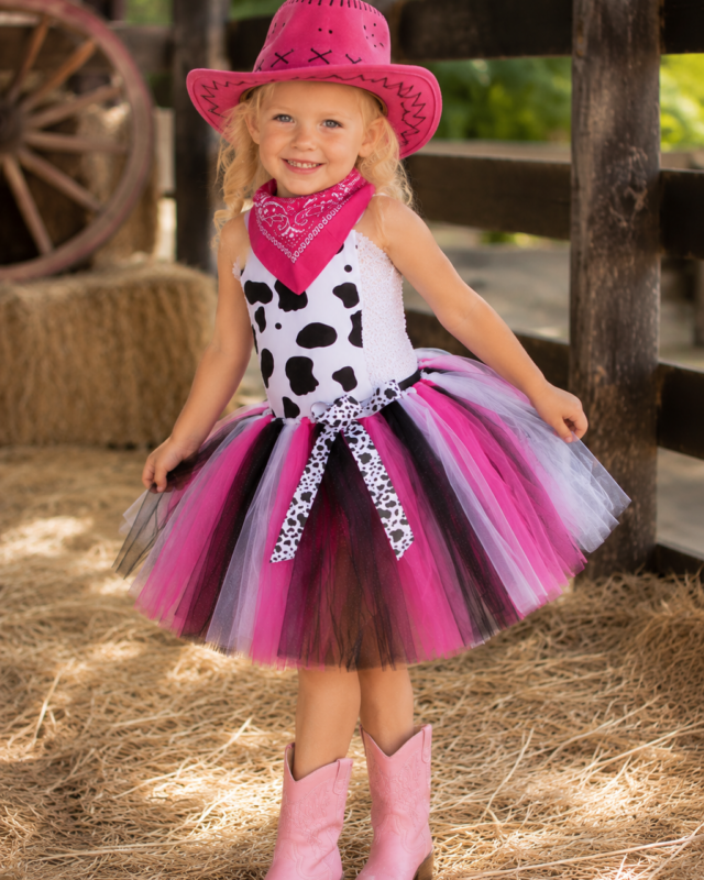 Little Pink Rodeo Cowgirl Tutu Costume Set