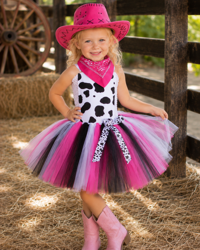 Little Pink Rodeo Cowgirl Tutu Costume Set
