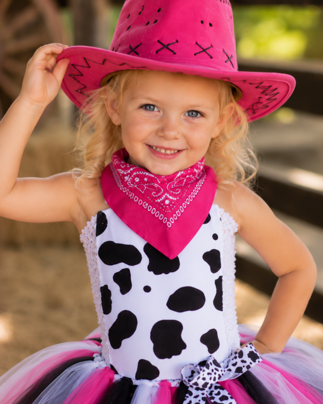 Little Pink Rodeo Cowgirl Tutu Costume Set