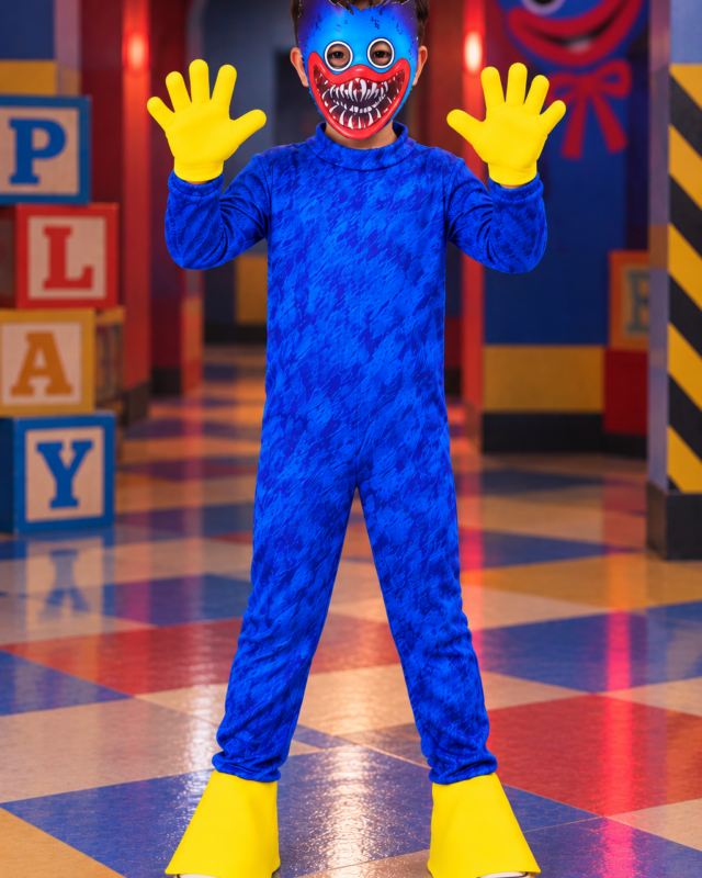 Huggy Wuggy Playtime Monster Boys Costume & Mask Set
