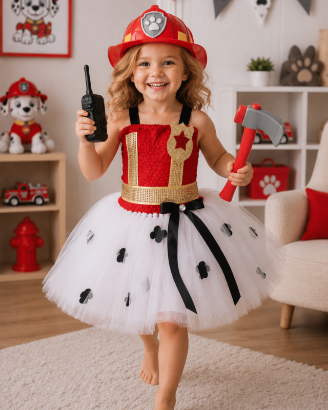 Marshall’s Firehouse Hero Tutu Dress & Rescue Accessory Set