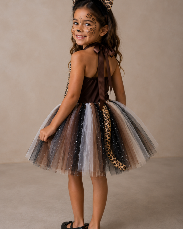 Wild at Heart Safari Cheetah Twirl Dress Set