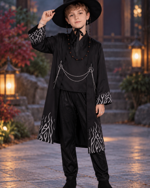 Jinu KPop Demon Hunters Shadow Idol Boys Costume & Accessory Set