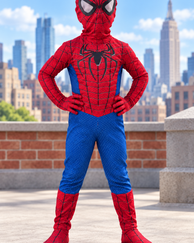 Spider-Man Web-Slinger Boys Costume & Mask Set