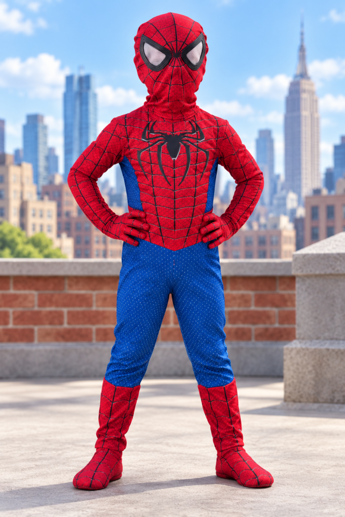 Spider-Man Web-Slinger Boys Costume & Mask Set