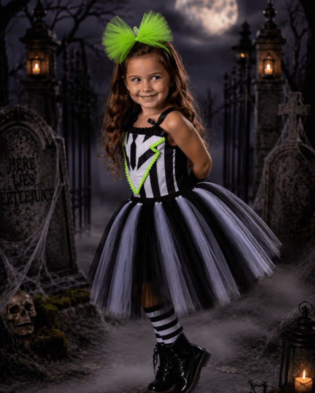 Beetlejuice Strange & Unusual Tutu Dress & Accessory Set