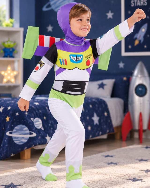 Buzz Lightyear Toy Story Space Ranger Adventure Boys Costume & Wing Set