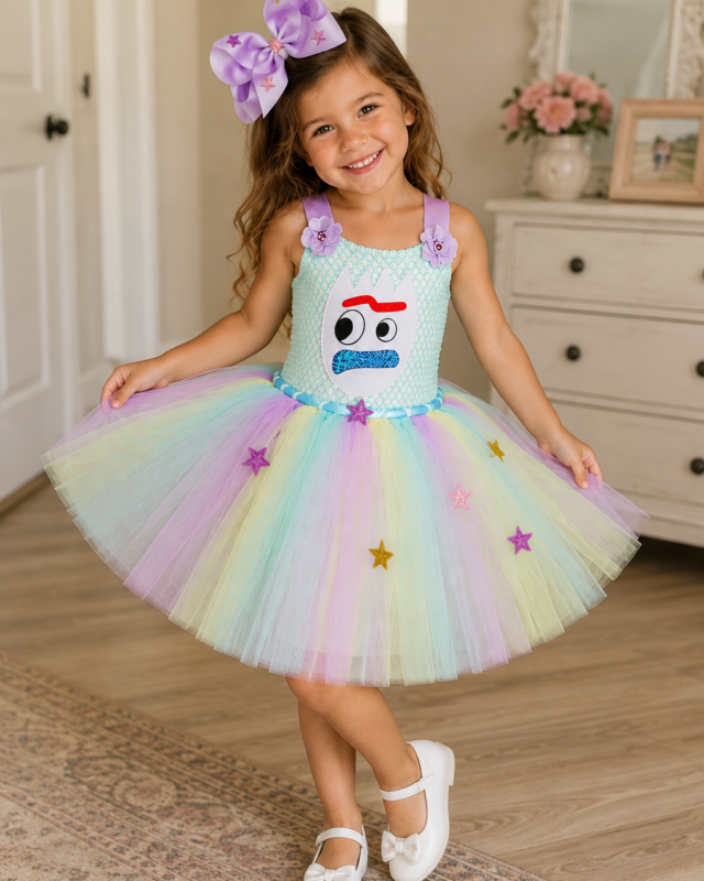 Forky & Karen Toy Story Tutu Dress & Bow Set