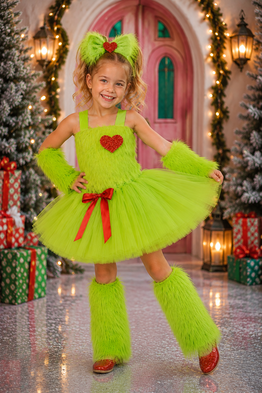 Little Miss Grinch Tutu Dress & Costume Set for Girls