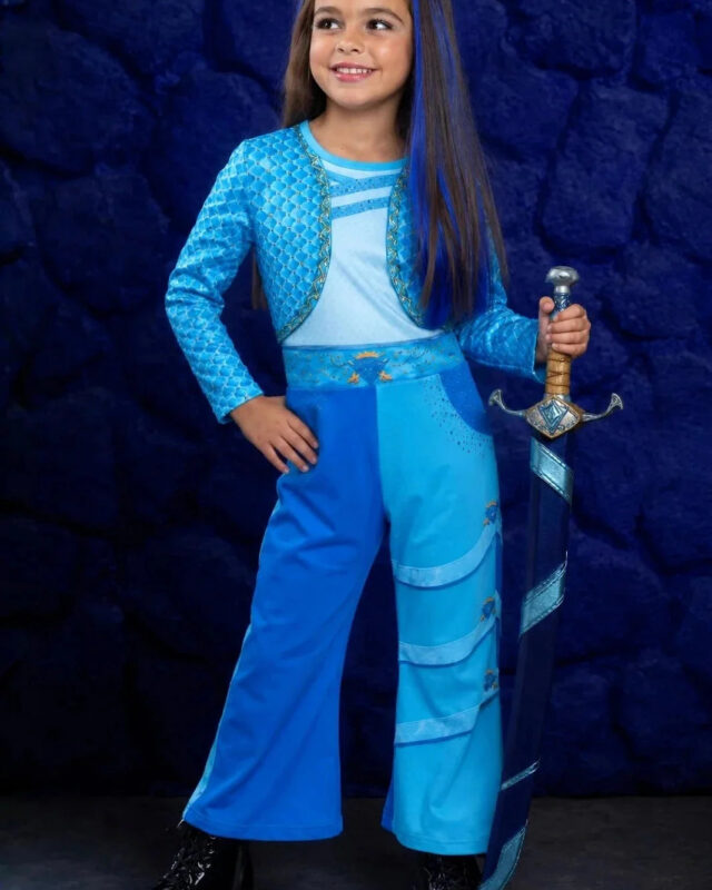 Rise of Red Chloe Inspired Costume for Girls – Blue Royal Cosplay Outfit
