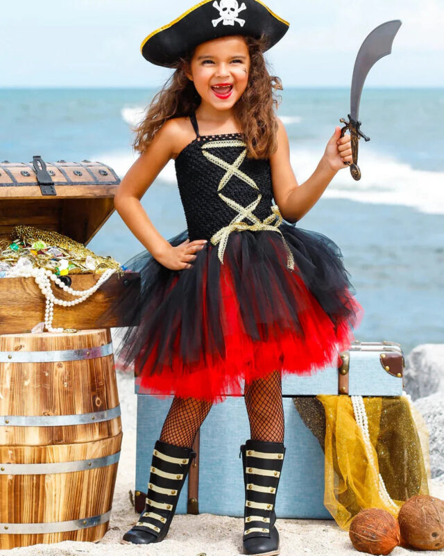 Scarlet Seas Pirate Princess Dress Set for Girls