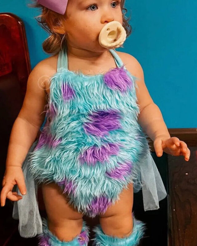 Sully's Monster Cuddles Baby Romper & Leg Warmer Set