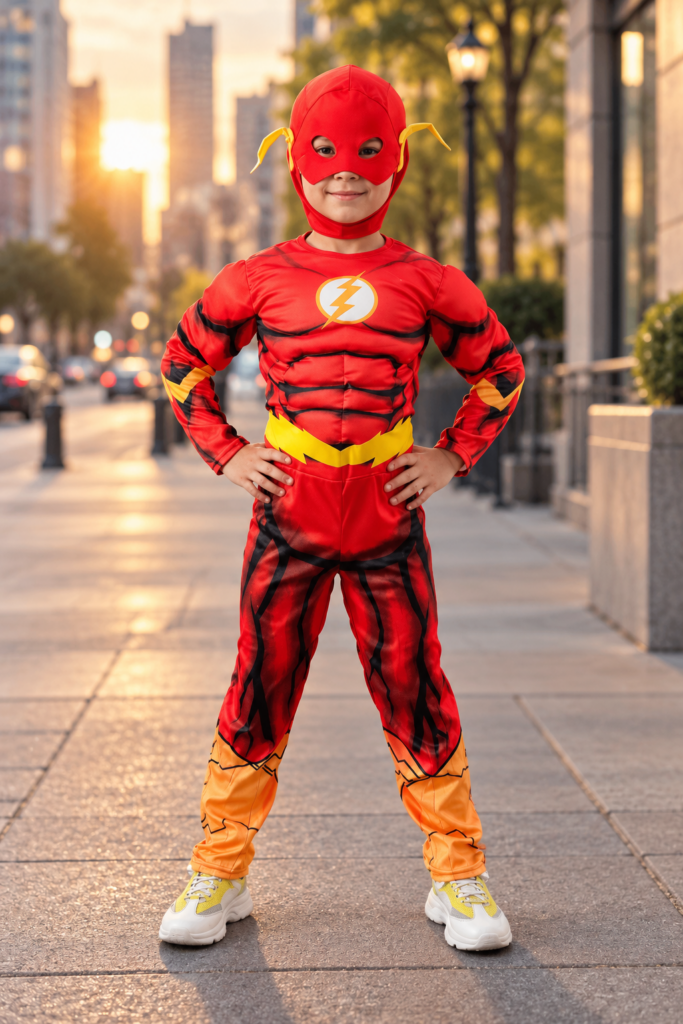 The Flash Boys Superhero Costume & Mask Set